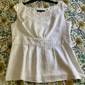 Lafayette 148 New York 100% Linen Top Size 10 Never Worn